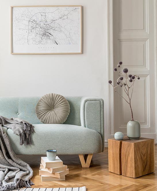 Couch im skandinavischen Stil Inspiration für eine Scandi-Couch